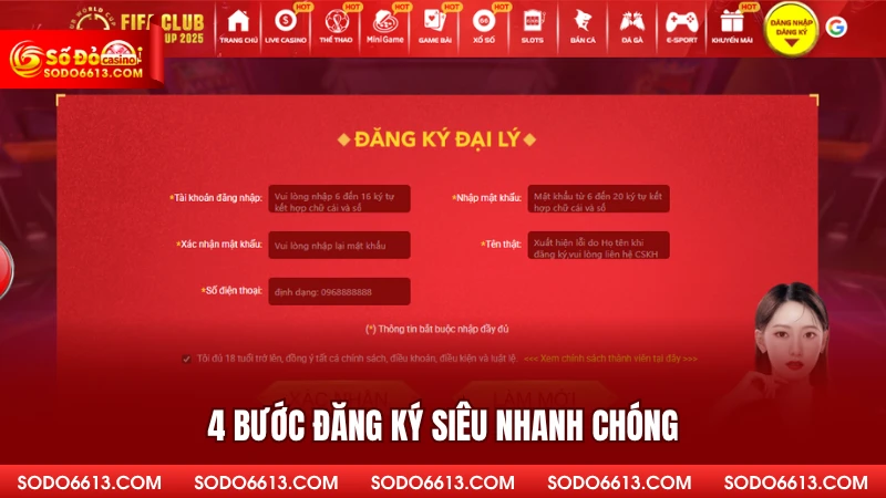 4 Bước đăng ký siêu nhanh chóng