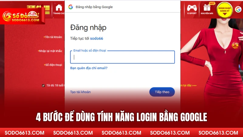 4 bước để dùng tính năng Login bằng Google