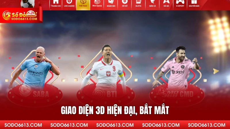 Giao diện 3D hiện đại, bắt mắt