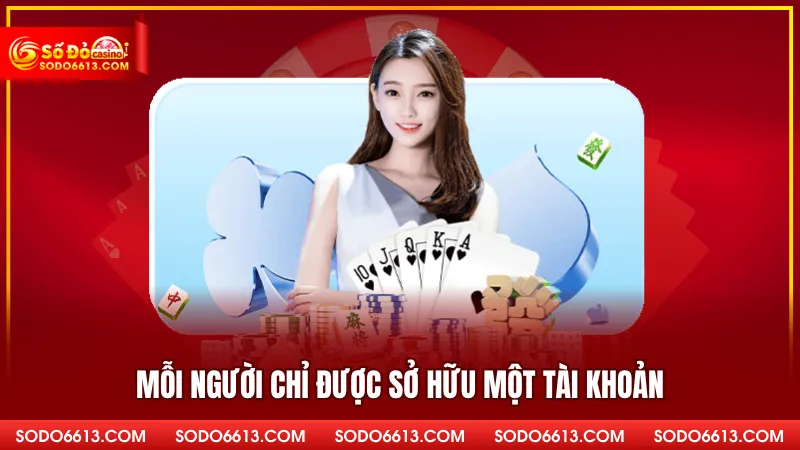 Mỗi người chỉ được sở hữu một tài khoản