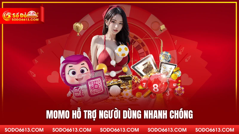 Momo hỗ trợ người dùng nhanh chóng
