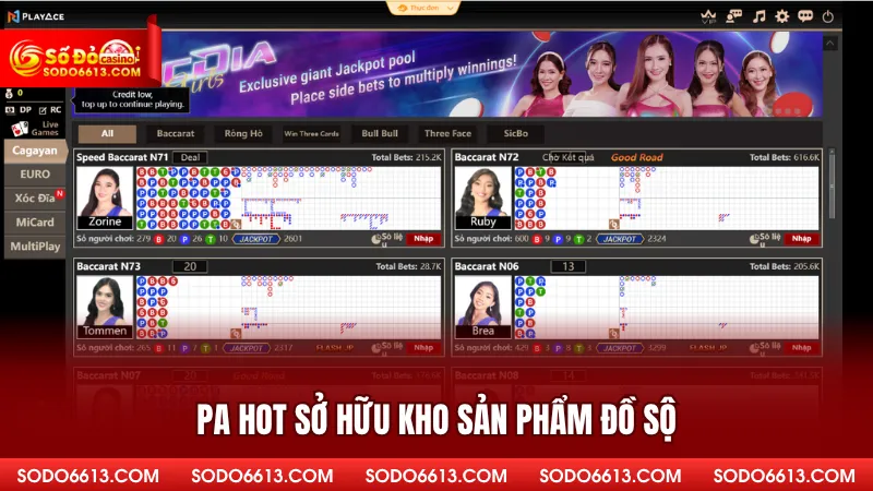 PA hot sở hữu kho sản phẩm đồ sộ