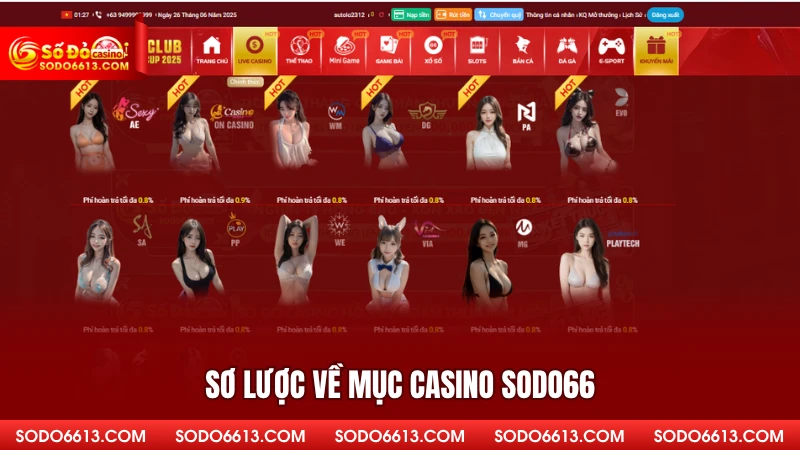 Sơ lược về mục casino Sodo66
