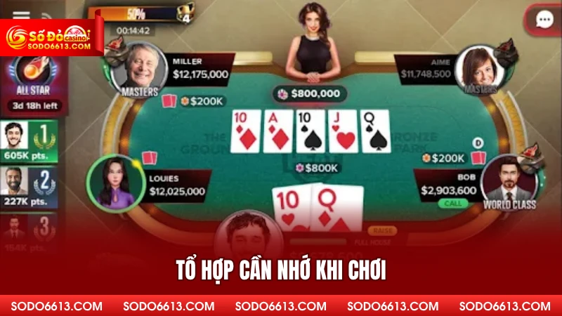 Tổ hợp cần nhớ khi chơi