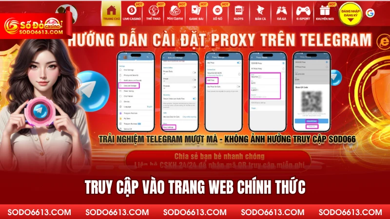 Truy cập vào trang web chính thức