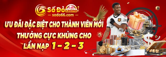 SODO66 tặng nạp 3 lần đầu cho hội viên mới